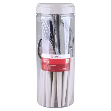 Imagem de Faqueiro Cazza Tokyo em Inox com 24 Peças - Item Variado