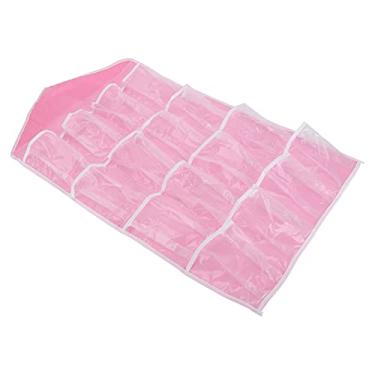 Imagem de KIMISS Organizadores Suspensos de Armário de Parede - Sagro de Armazenamento por Porta Com Bolsos de Poliéster à Prova d'água para Quarto, Sala de Estar e Banheiro (Rosa)