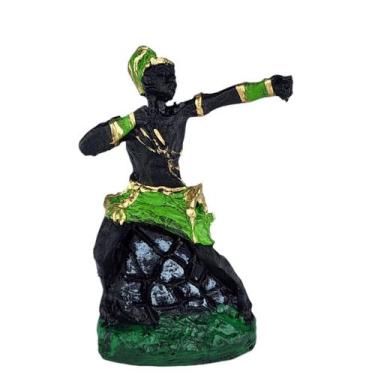 Imagem de Imagem Oxóssi orixá umbanda candomblé resina 10 cm - Genérico