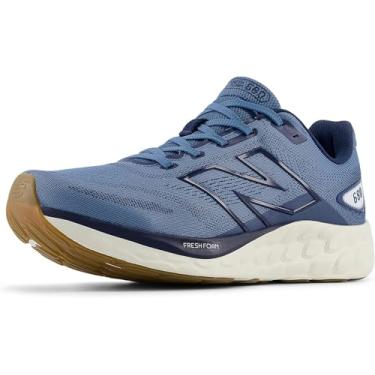 Imagem de New Balance Fresh Foam 680 V8 Tênis de corrida masculino, Azul costeiro/azul marinho/sal marinho, 11 Wide