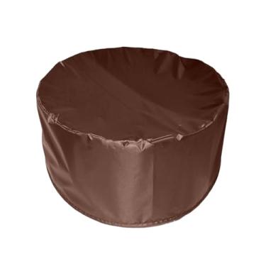 Imagem de menolana Capa de piscina redonda, capa protetora de caixa de areia à prova d'água para piscina acima do solo, areia de jardim e brinquedos, longe de poeira, Café 82x30cm
