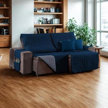 Imagem de Kit 3pçs Capa Sofá Retrátil Shield Matelada Dupla Face 400 Fios - MR E