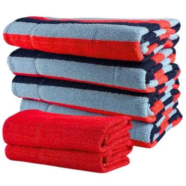 Imagem de Jogo de Toalhas 6 Peças Kit Família 4 Banho + 2 Rosto Algodão Alta Abs