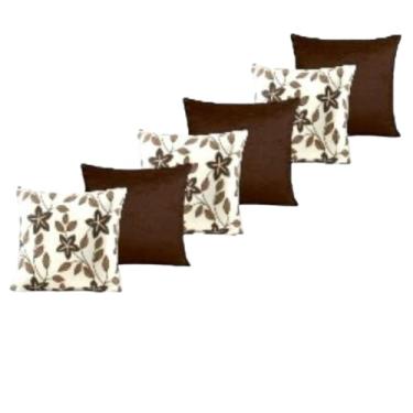 Imagem de ALMOFADAS CHEIAS PARA SALA QUARTO OU SOFÁ ALMOFADAS COM ENCHIMENTOS 45X45CM (JAC COR 1cTABACO)