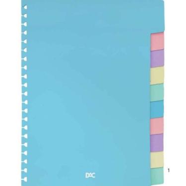 Imagem de Divisorias Coloridas Para Caderno Smart Colegial 17,7x24cm - Dac