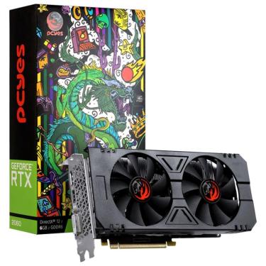 Imagem de Placa De Vídeo Pcyes Geforce Rtx 2060, 6Gb Gddr6, 192 Bits, Graffiti Series - Pa2060Rtx6Gdf