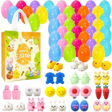 Imagem de Ovos surpresa de Páscoa Aviski, 32 unidades com brinquedos Mochi Squishy