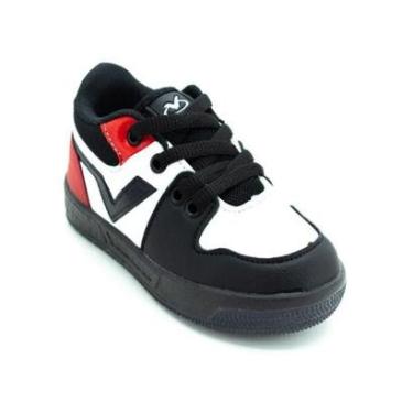 Imagem de Tênis Infantil Menino Via Vip VV3803 -  Preto e Vermelho-Masculino