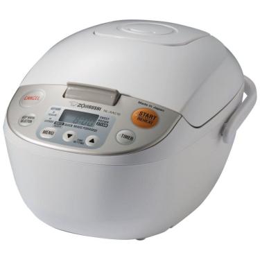 Imagem de Panela de Arroz Elétrica até 5 Xícaras não Cozidas com Função de Aquecer, 110V 610W Zojirushi NL AAC10, Branca