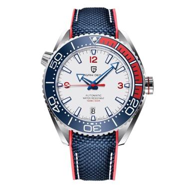 Imagem de Relógio de pulso masculino Pagani Design Automático Mecânico Aço Inoxidável Esportes Mergulho Movimento NH35, Vidro de Safira, Pulseira de Borracha de Nylon, Relógio Elegante de Marca