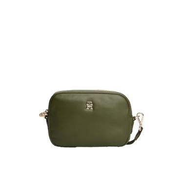Imagem de Tommy Hilfiger Bolsa feminina Popette macia para câmera, verde caçador, tamanho único