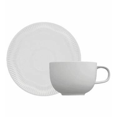 Imagem de Xicara Avulsa Para Chá 235ml Com Pires Shell Porcelana Germer