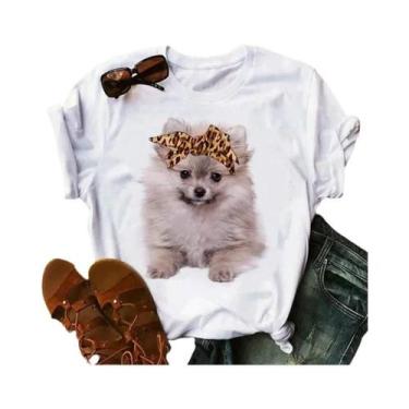 Imagem de Camiseta Feminina Verão - Pomeranian Mom - Manga Curta, BR-G4, Wtq0009