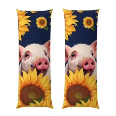 Imagem de Capa de travesseiro corporal com zíper oculto, fronha longa de microfibra macia e respirável para travesseiro corporal, capas de travesseiro sorridentes para dormir, presente para cama, fronha 50 x
