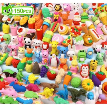 Imagem de Quebra-cabeça 3D Animal Erasers HINZER 150 Pack para crianças em sala de aula