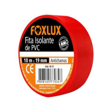 Imagem de Fita Isolante Antichamas Vermelha 19mm x 10m - Foxlux