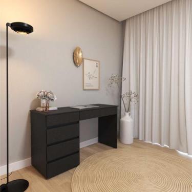 Imagem de Escrivaninha Paris com 5 Gavetas - Kit Cubos, Preto