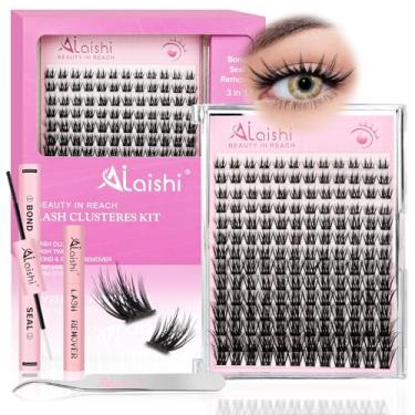 Imagem de Lash Clusters Kit, DIY 3D Cluster Extensiones de pestañas 10-18mm, 30D+40D+50D, 168pcs Fluffy D Curl Natural Lashes con Bond and Seal, Tweezers, Remover-Natural Fake Cat Eye Individual Manga Clusters（MIX2-2-L）
