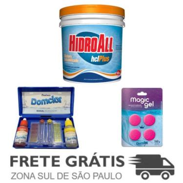 Imagem de Kit Dicloro HCL Plus HidroAll Estojo pH MagicGel