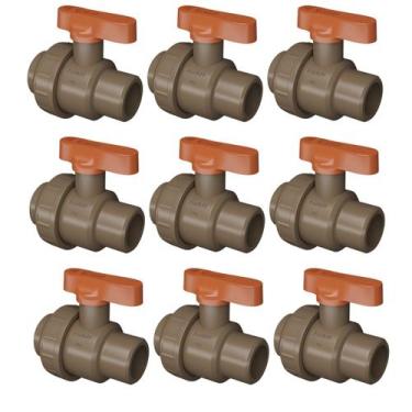 Imagem de Kit 10 Unid Registro Esfera União Soldável 32mm X 1 Fortle - FORTLEV