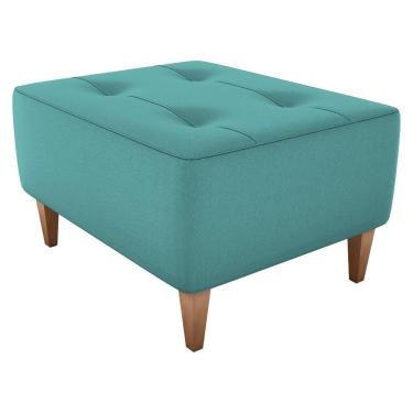 Imagem de Puff Decorativo Para Sala Piva 62x52 Cm Veludo Deluxe Milani Store Verde