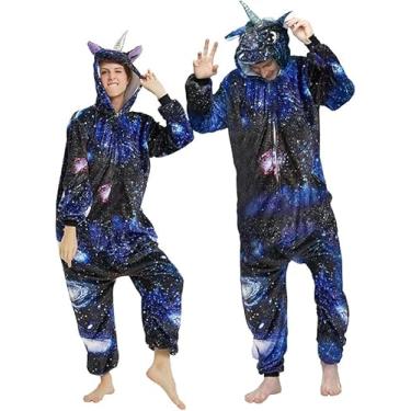 Imagem de Fancy Uyee Fantasia de unicórnio de galáxia, macacão adulto feminino e masculino, fantasia de Halloween, cosplay, Unicórnio Galaxy, Medium