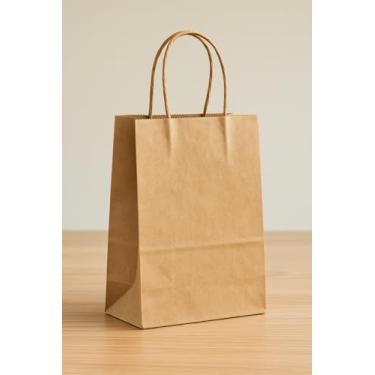 Imagem de SACOLA DE PAPEL KRAFT TAMANHO P – 18x10x25 cm (Kit 25 Unidades)