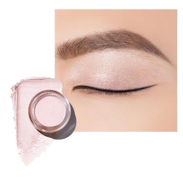 Imagem de Oulac Sombra creme pérola clara também para iluminador, sombra brilhante à prova d'água e de longa duração com fórmula hidratante, maquiagem de olhos cintilante, vegana e livre de crueldade, 6 g P04