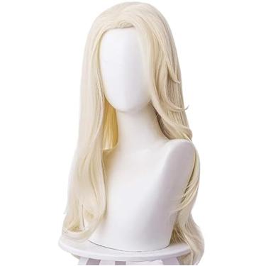 Imagem de Topcosplay Peruca feminina cosplay longa loira ondulada fantasia de Halloween
