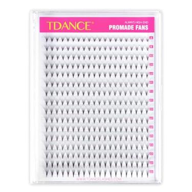 Imagem de TDANCE Ventiladores pré-fabricados Extensões de cílios 320 ventiladores pré-fabricados Extensões de cílios haste média ventiladores de cílios pré-fabricados extensões de cílios de volume ventiladores