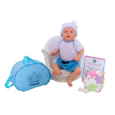Imagem de Bebê Reborn Mary Menino Realista em Silicone com Bolsa Maternidade e Roupa Temática 50 cm (STITCH)