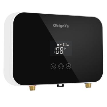 Imagem de Aquecedor de água elétrico sem tanque de 6,5 KW, compacto sob demanda aquecedor de água quente instantâneo elétrico para debaixo da pia 240V.