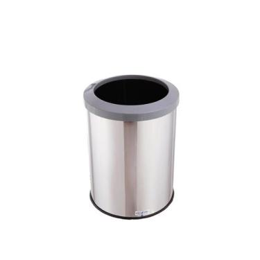 Imagem de Lixeira Inox Com Aro Plástico 30 Litros Lixo Reciclável - Aldinox, Cin