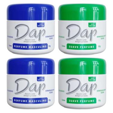 Imagem de Kit 4 Desodorante S/Perfume/Suave/Masculino/Feminino DAP 55g, MASCULIN