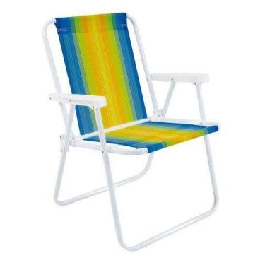 Imagem de Cadeira De Praia Alta Em Aço 110 Kg - Mor, Cores sortidas