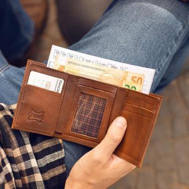 Imagem de Carteira masculina em Couro Marrom - Zoccolette, Masculino, Marrom, Ún