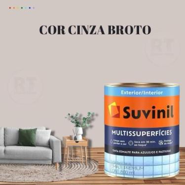 Imagem de Tinta Epóxi Base Água Suvinil Cor Cinza Multissuperfícies Antimofo Lav