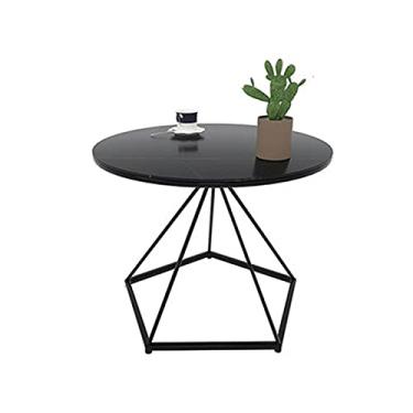 Imagem de Mesa de centro pequena mesa lateral mesa de canto mesa de chá de ferro forjado ao lado do sofá mesa redonda quarto sala de estar mesa lateral mesa de centro mesa de cabeceira pequenas (tamanho : mesa