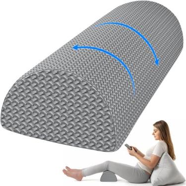 Imagem de Almofada de joelho TranquilRelax Memory Foam Half Moon Bolster Grey
