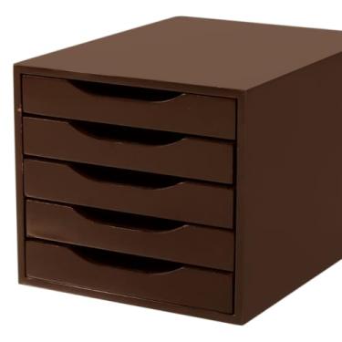 Imagem de Caixa de Arquivo 5 gavetas, Mdf Tabaco - Souza & Cia, (Ref: 3308)