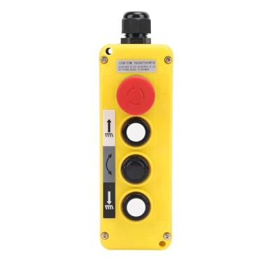 Imagem de Interruptor de botão de push de guindaste de guindaste, estação de controle de copo de guindaste de cor de barra de chuva T3M