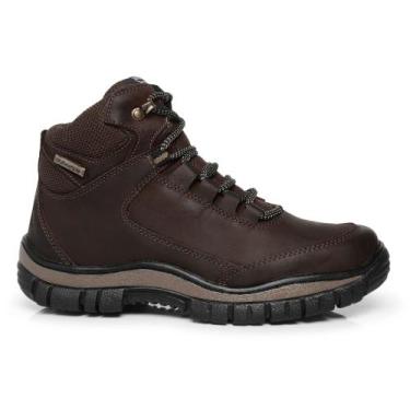 Imagem de Bota Coturno Couro Masculina Moda Adventure Conforto Tendência Alta Qu