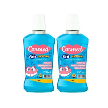 Imagem de Kit 2 Enxaguante Bucal Carmed Fini Dentadura com Flúor Zero Álcool 250