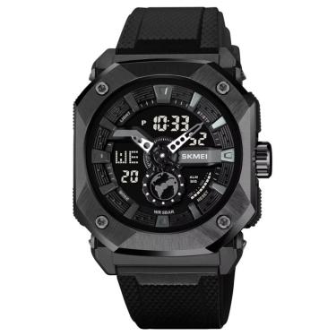 Imagem de Relógio esportivo Luz LED masculino cronômetro impermeável multifuncional