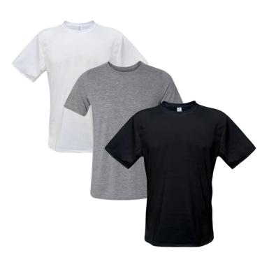 Imagem de Kit 3 Camisetas Básicas Perfeita Para Sublimação - TAM (GG)