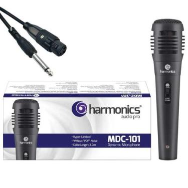 Imagem de Microfone Dinâmico Supercardióide Profissional Com Fio Caixa Som e Kar