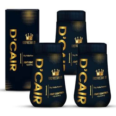 Imagem de Pó para pentear D'Cair (3 quilates) – Aumento instantâneo de volume e textura | Produto leve para cabelo para fixação de longa duração | Acabamento fosco de qualidade de salão | Beleza essencial para