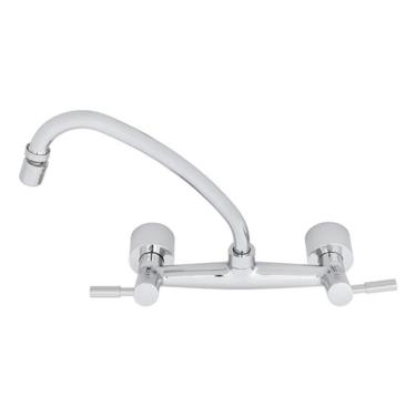 Imagem de Torneira Misturador Parede Cozinha Bica Alta Cromada Delinia