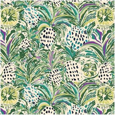 Imagem de MILEPER Papel de parede de folha verde descasque e cole papel de parede moderno 43,9 cm x 998,2 cm Papel de parede tropical selva autoadesivo removível papel de contato botânico para armários