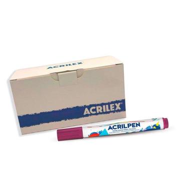 Imagem de Caneta para tecido Acrilpen Vinho 565 com 6 unid - Acrilex